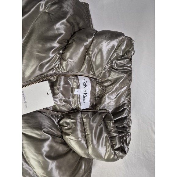 Calvin klein puffer vest Premium Down Women's Size Small Metallic Bronze NWT - Picture 6 of 12